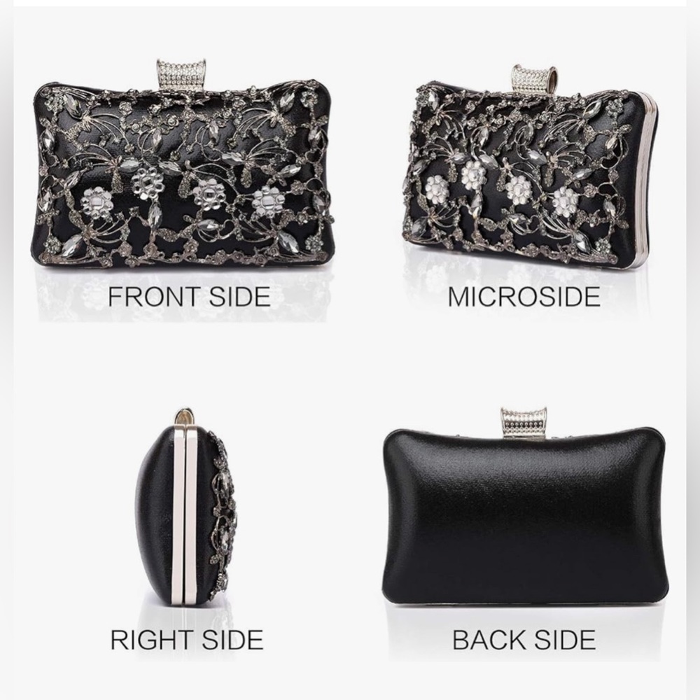 Vintage Look Crystal Clutch - Picture 5 of 6